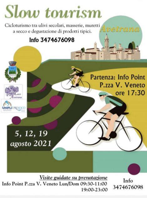 Slow Tourism. Cicloturismo 5-12-19 Agosto ad Avetrana