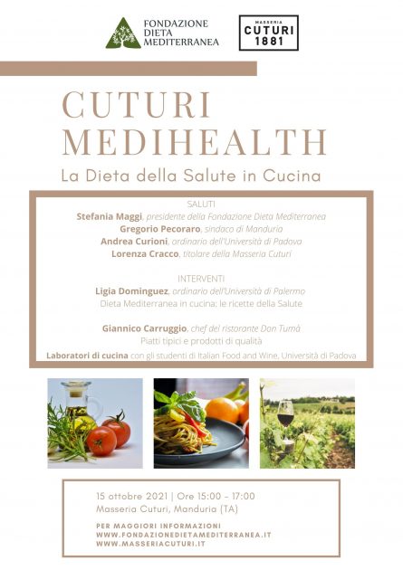 Cuturi MediHealth, una giornata interamente dedicata alla scoperta della Dieta Mediterranea
