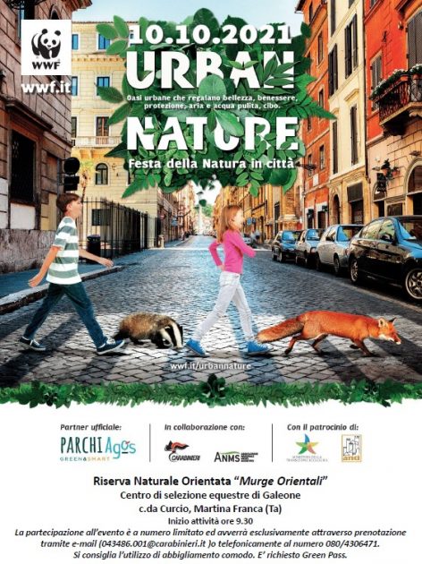 Domenica 10 ottobre, UrbanNature2021, la Festa della Natura in Città promossa dal WWF