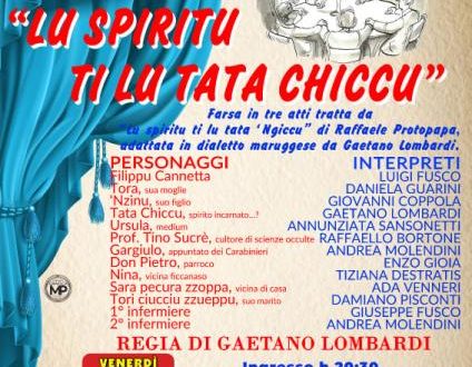 La Filodrammatica Maruggese"presenta: "LU SPIRITU TI LU TATA CHICCU" VENERDI' 3 DICEMBRE