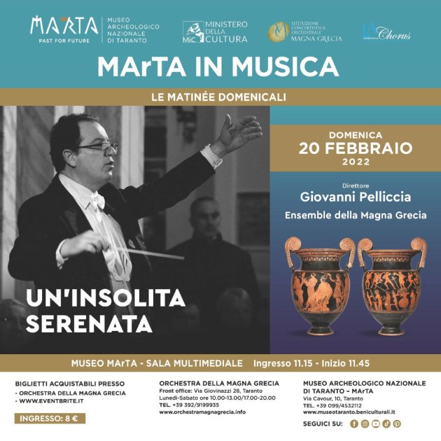 Domani 20 febbraio a Taranto “MArTA in MUSICA”