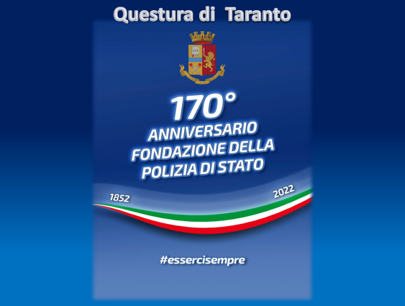 170° Anniversario Fondazione Polizia di Stato. Il discorso del Questore di Taranto