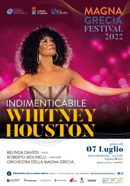 MAGNA GRECIA FESTIVAL. Indimenticabile Whitney Houston