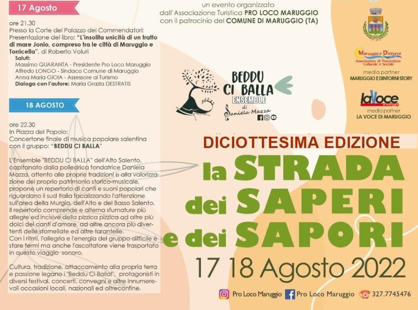 Ai nastri di partenza per una nuova edizione de "La Strada dei Saperi e dei Sapori" 18ma Edizione