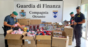 GdF Lecce, sequestrati oltre 80.000 articoli verosimilmente contraffatti e privi dei requisiti di sicurezza