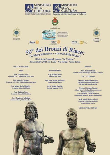 50° Bronzi di Riace: “Il mare testimone e custode della storia”, l’evento del Museo Archeologico Métauros