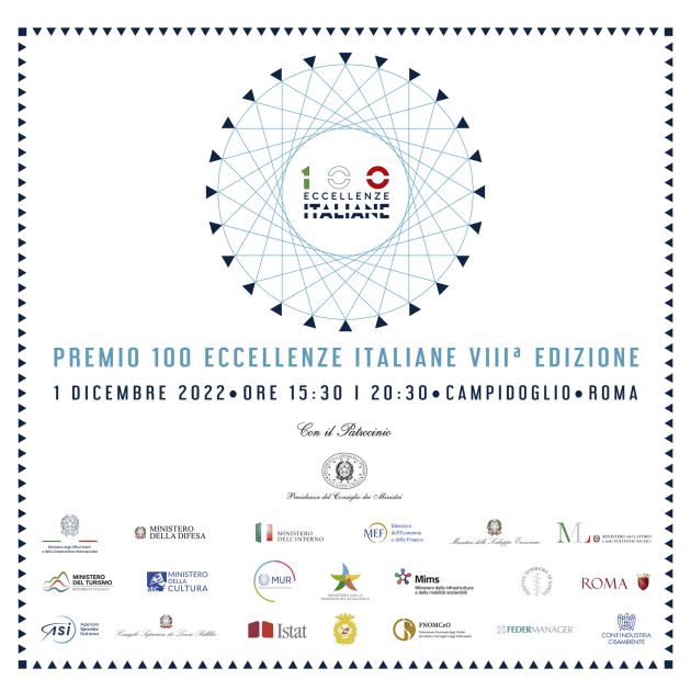 100 ECCELLENZE ITALIANE VIIIª EDIZIONE - 1 DICEMBRE 2022