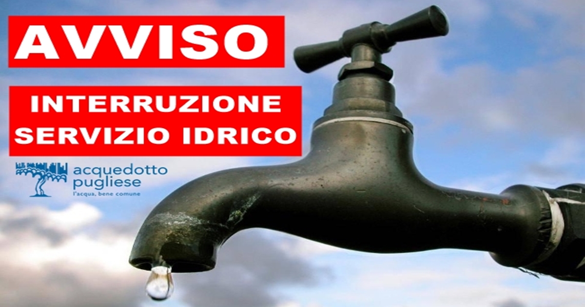 Maruggio. AQP Lavori per migliorare il servizio: sospensione temporanea erogazione idrica
