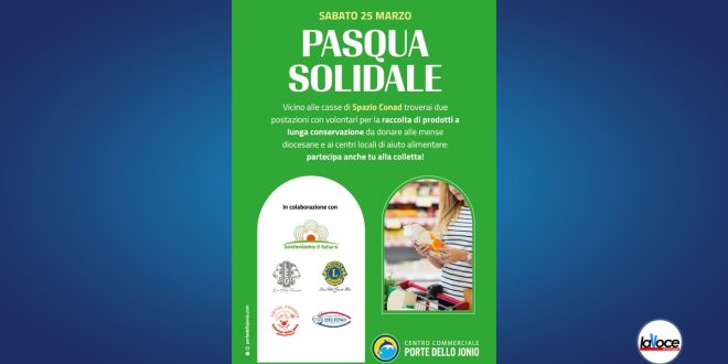 25 marzo, Raccolta alimentare "Pasqua Solidale"