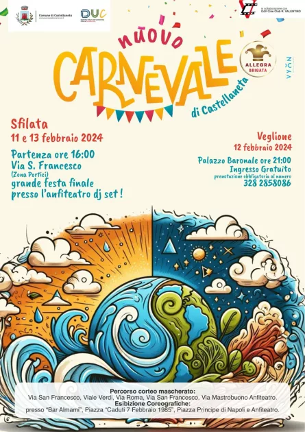 Nuovo Carnevale di Castelalneta manifesto Nuovo Carnevale di Castelalneta manifesto