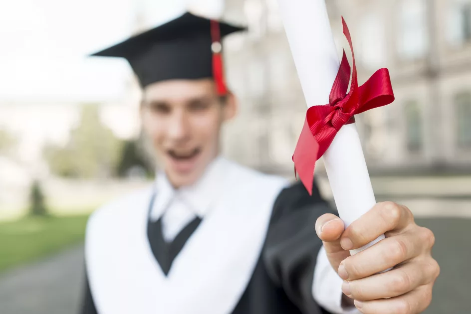 graduation concept with portrait happy man graduation concept with portrait happy man